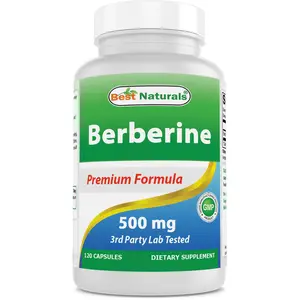 Best Naturals Berberine 500mg Capsules, 120 Count - Supports Immune, Cardiovascular, and Gastrointestinal Functions