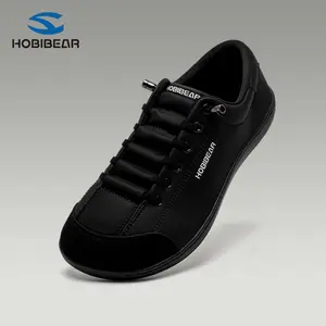 HOBIBEAR Barefoot Minimalist Shoes Womens Mens | Zero Drop | Wide Width Canvas Slip-on Shoes Outdoor Gym Walking Sneakers