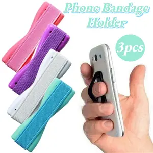 3pcs mobile phone holder strap, back sticker, mobile phone back support strap, holder strap, mobile phone hand strap, one-handed operation mobile phone bandage, back sticker strap, self-adhesive ring mobile phone holder, Smartphone Accessories