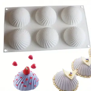 1pc Whirlpool Silicone Baking Mold - Versatile For Cakes, Mousses, Chocolates, Desserts | Non-Electric, Food-Grade Material | Ideal For Home And Professional Kitchens Silicone Molds