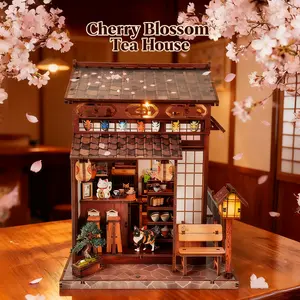 DIY House 3D Bookshelf Decoration Set, Handmade Wooden Model Kit, Perfect Gift for Birthdays & Holidays, Includes Instructions