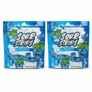 Sour Strips, Tangy-Sweet Blue Raspberry Flavor Snack Candies, Party Size (288g) Spain 2-Pack
