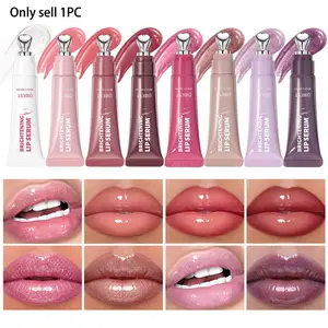Moisturizing Brightening Lip Serum Gloss with Mirror-Like High Gloss Crystal Glass Finish Lightweight Translucent Texture for Hydrating and Tinted Lips Glossy Lipgloss Makeup Cosmetic Hydrate Moisturize Lip Moisturizer Gloss Lip Gloss Balm