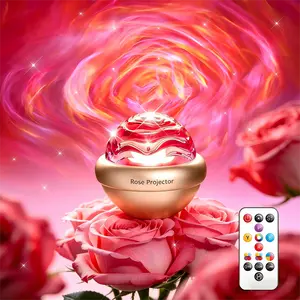Onefire Rose Crystal Light Projector, Northern Lights Lamp with Remote, 5 Brightness Levels & Timer, Romantic Ambient Lighting for Bedroom Decor, Gift for Her Mother's Day Anniversary Proposal,ambiance light,summergarden