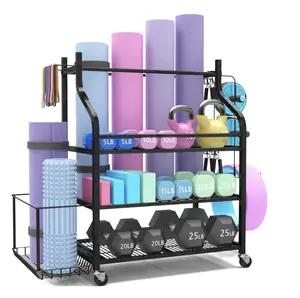 Weight Rack For Home Gym DumbbellsHome Gym StorageWeight Rack For Dumbbells Kettlebells Yoga Mat And BallsYoga Mat Storage Rack With Wheels And HooksWeight RackMaximum 450 lbsDumbbell Rack