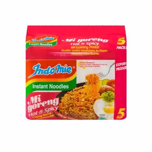 Indomie Mi Goreng Migoreng Instant Stir Fry Noodles, Hot and Spicy Flavor , 5 Packs, 14.1oz