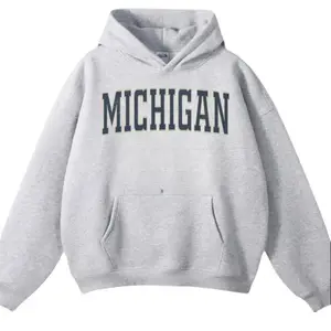 Michigan Hoodie, Vintage Oversized Sweatshirt for Men and Women, Classic Cotton Pullover, Retro Collegiate Graphic, Warm Gift, Streetwear Style graphic cotton hoodie