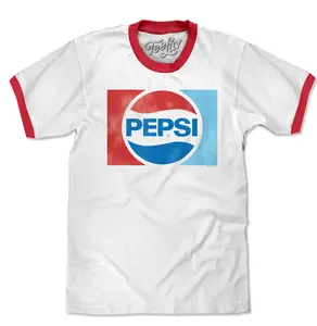 Pepsi Ringer T-Shirt - White and Red