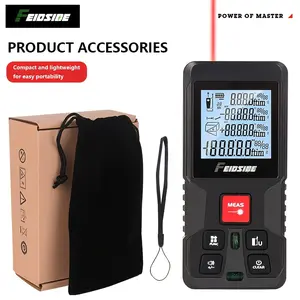 High Precision Digital Laser Distance Meter, Battery Powered, Rubber Case, Electronic Measuring Tape, Ideal for Industrial Use, Laser Measuring Tool