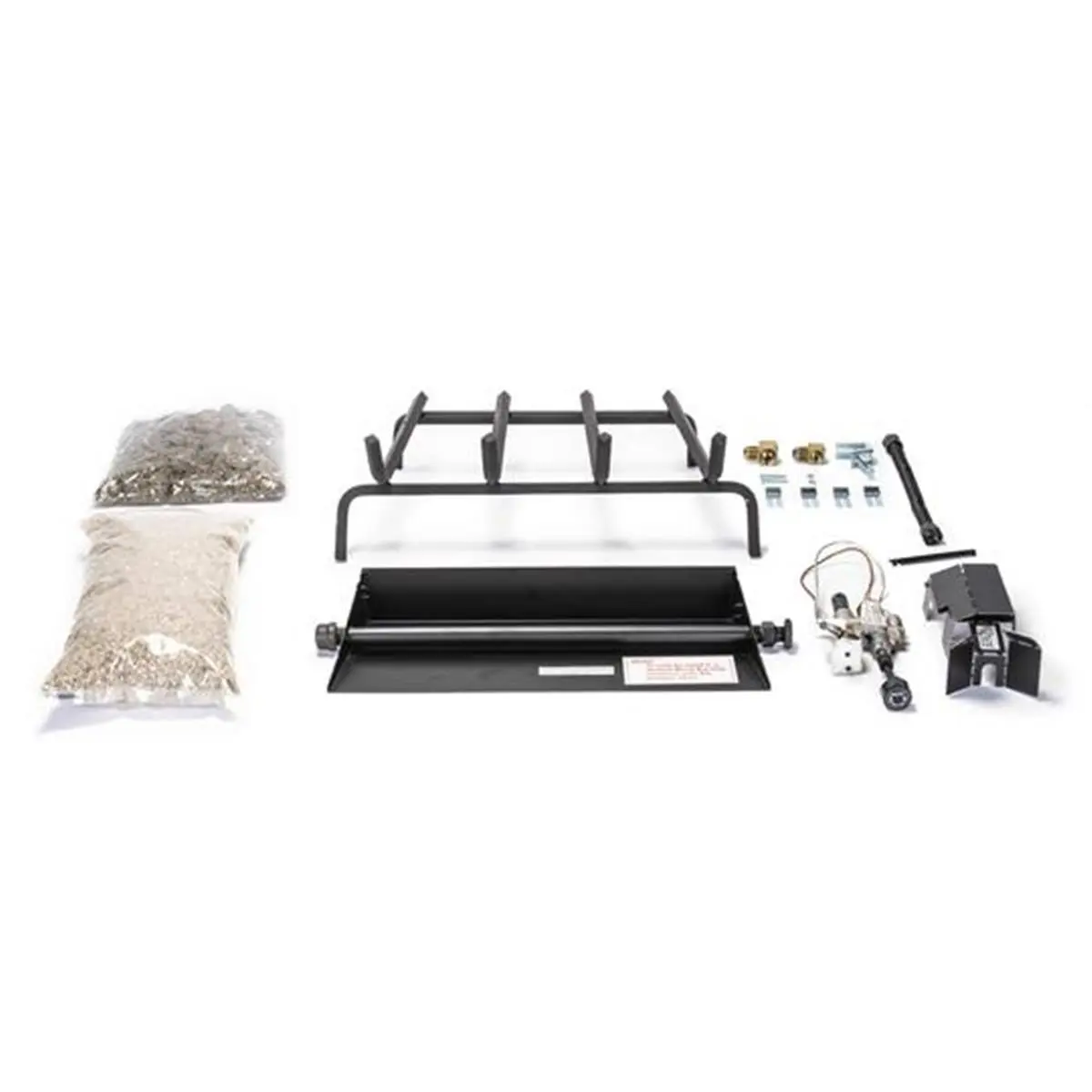 Real Fyre G4-24 Stainless Steel 24 in. Vented Natural Gas Burner Kit with Realistic Gas Flame