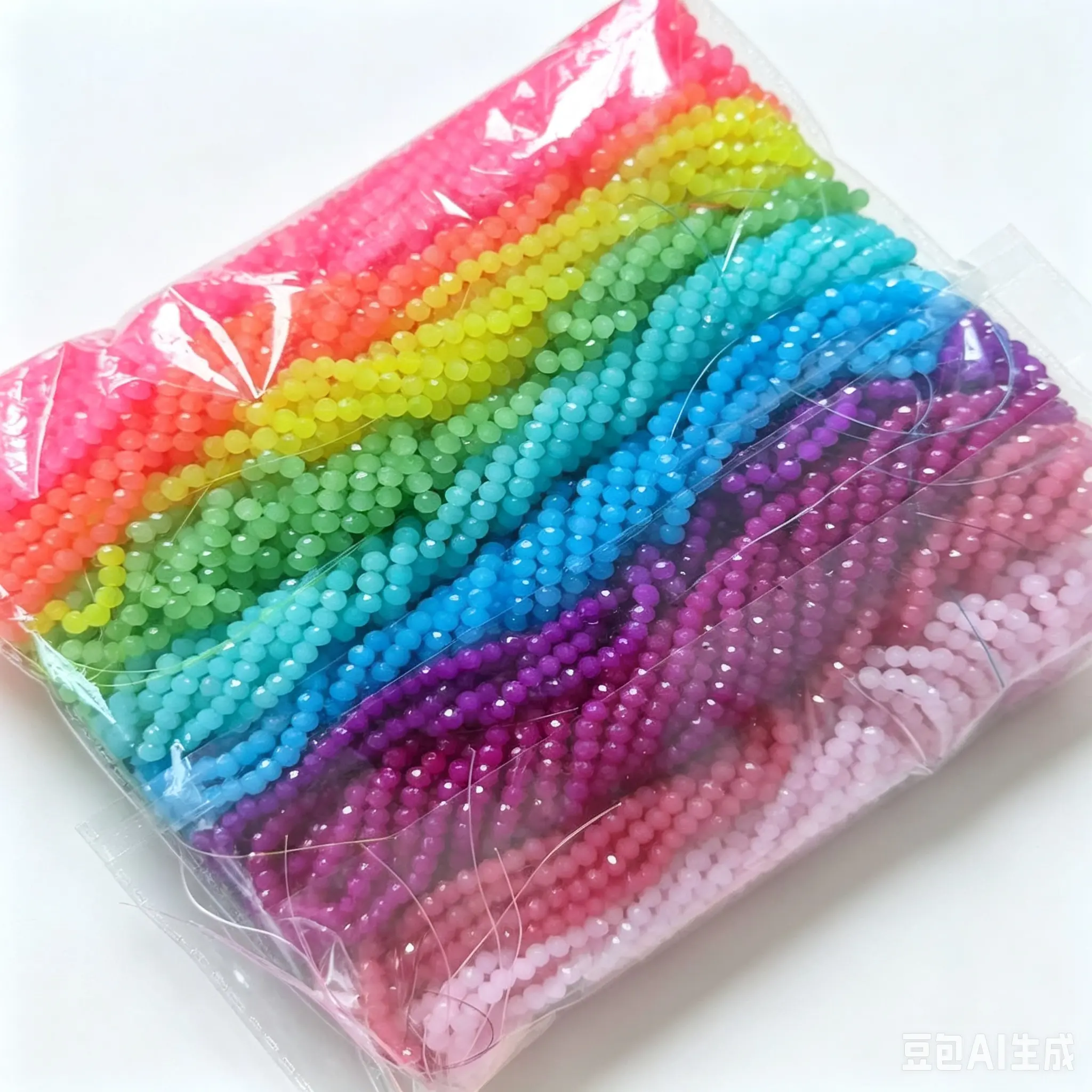【10 Colors】Neon 4MM Round Rondelle Beads, Semi-Finished Non-Natural Crystal Jewelry Making & Crafting Accessories