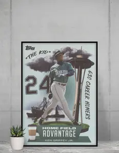 Topps 2022 Ken Griffey Homefield Card 12x17 Poster Seattle Mariners