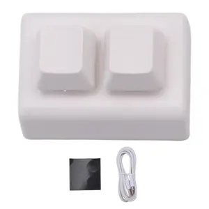 2 Keys Macro Programming Keyboard RGB Mini Keyboard Gaming Drawing Red Switch Custom Keyboard OSU Gaming Keypad,White