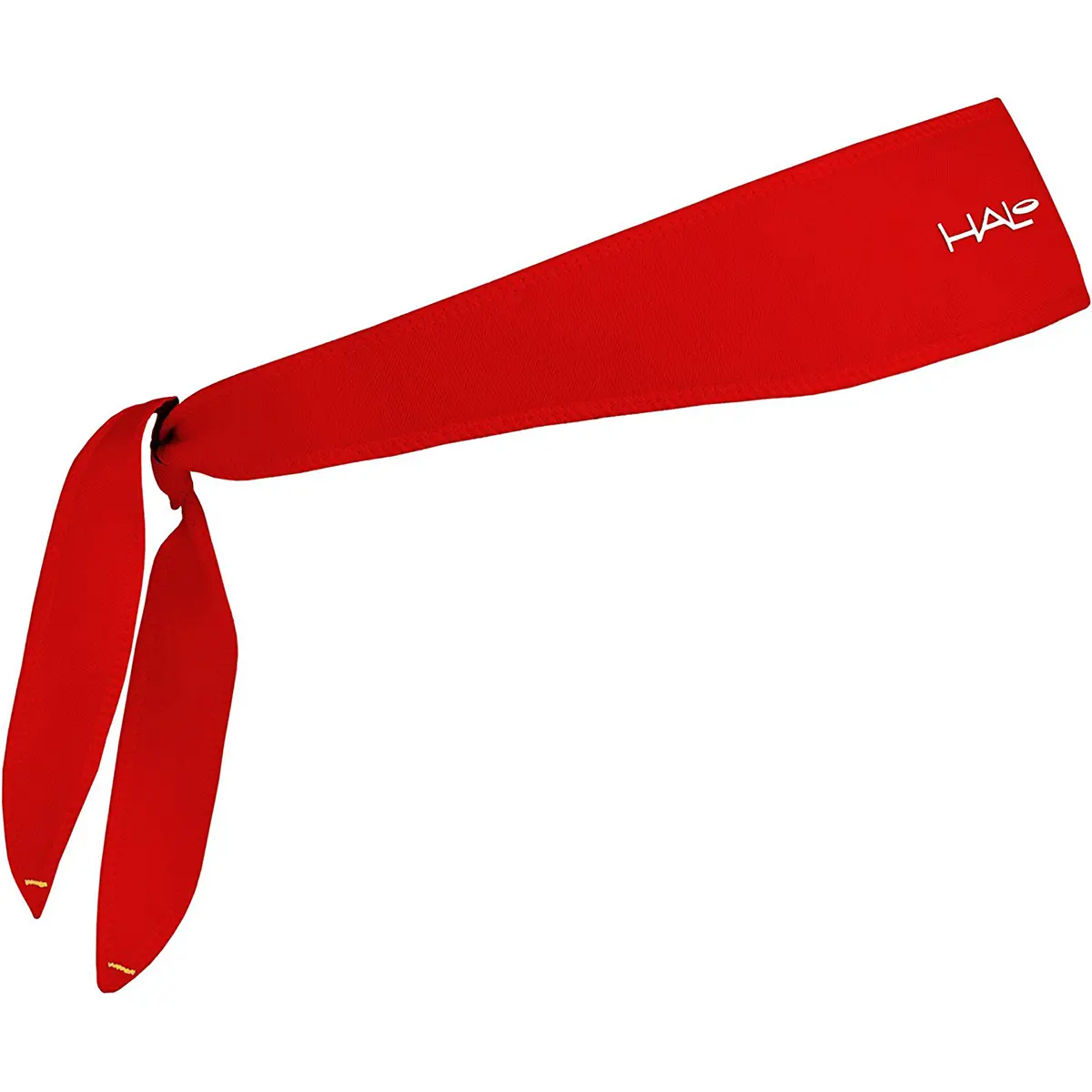 Halo Headband Sweatband with Tie Backs, Moisture Wicking Dryline Fabric & Patented SweatBlock Seal for Men and Women, 1 3/4" Wide - Red, Activewear, Nylon Fabric, Athletic Performance Headbands, Adjustable Headbands