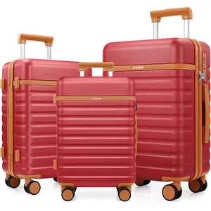 UKEIN 3-Piece Luggage Set (20"/24"/28") – Hardside Suitcases with Double Spinner Wheels & TSA Lock, Lightweight Durable Travel Luggage for School & Trips #Summervibes