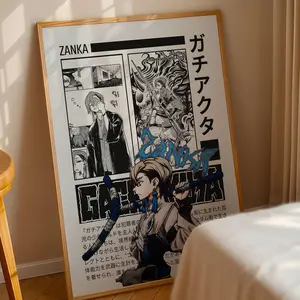 Gachiakuta Zanka Poster: Curated Manga Panels, Anime Satin Poster