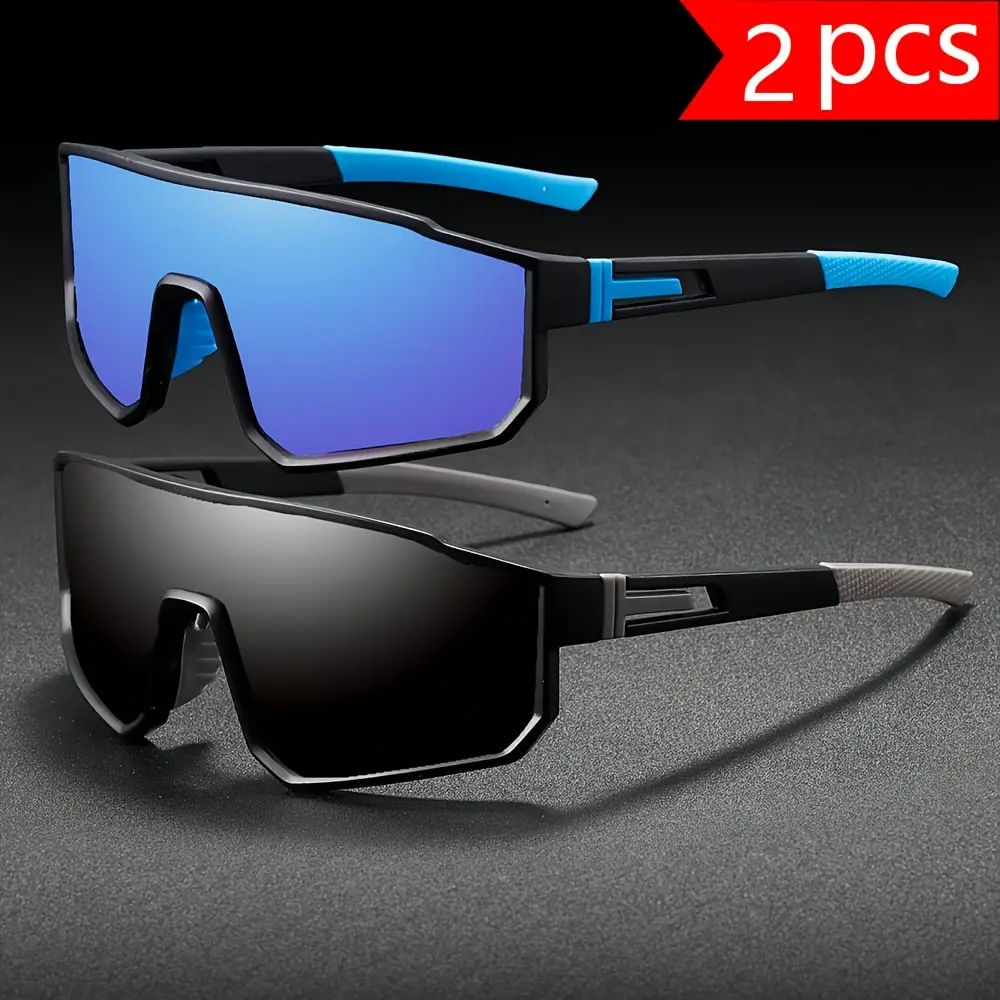 Unisex Adult Fashionable Glasses 2-Pair Set - Multiple Colors, Ideal for Music Festivals & Cycling, Great Sports & Outdoor Leisure Gift Option, Two Pairs Set