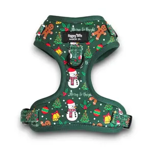 Merry & Bright Adjustable Christmas Dog/Cat Harness (XXS-L)
