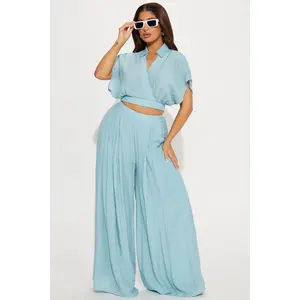 Mea Gauze Pant Set - Blue