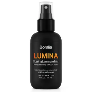 Boralia LUMINA Glossing Laminate Mist - Anti-frizz, Shine Boost, Heat Protection, Spray Form, All Hair Types