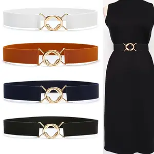 Set of 4 Women'S Stylish Stretch Belts for Casual Wear with Skirt Embellishments, Designed to Cover The Waist