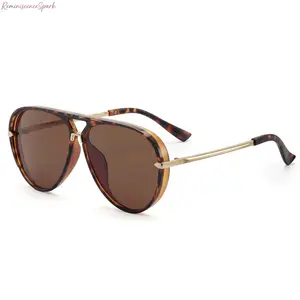 Unisex Classic Aviation Pilot Sunglasses | UV400 Protection | Gold Trim Black Frame | Minimalist Fashion Shades | Trendy Eyewear Ideal for Daily Wear, Driving, Travel & Streetwear Outfits