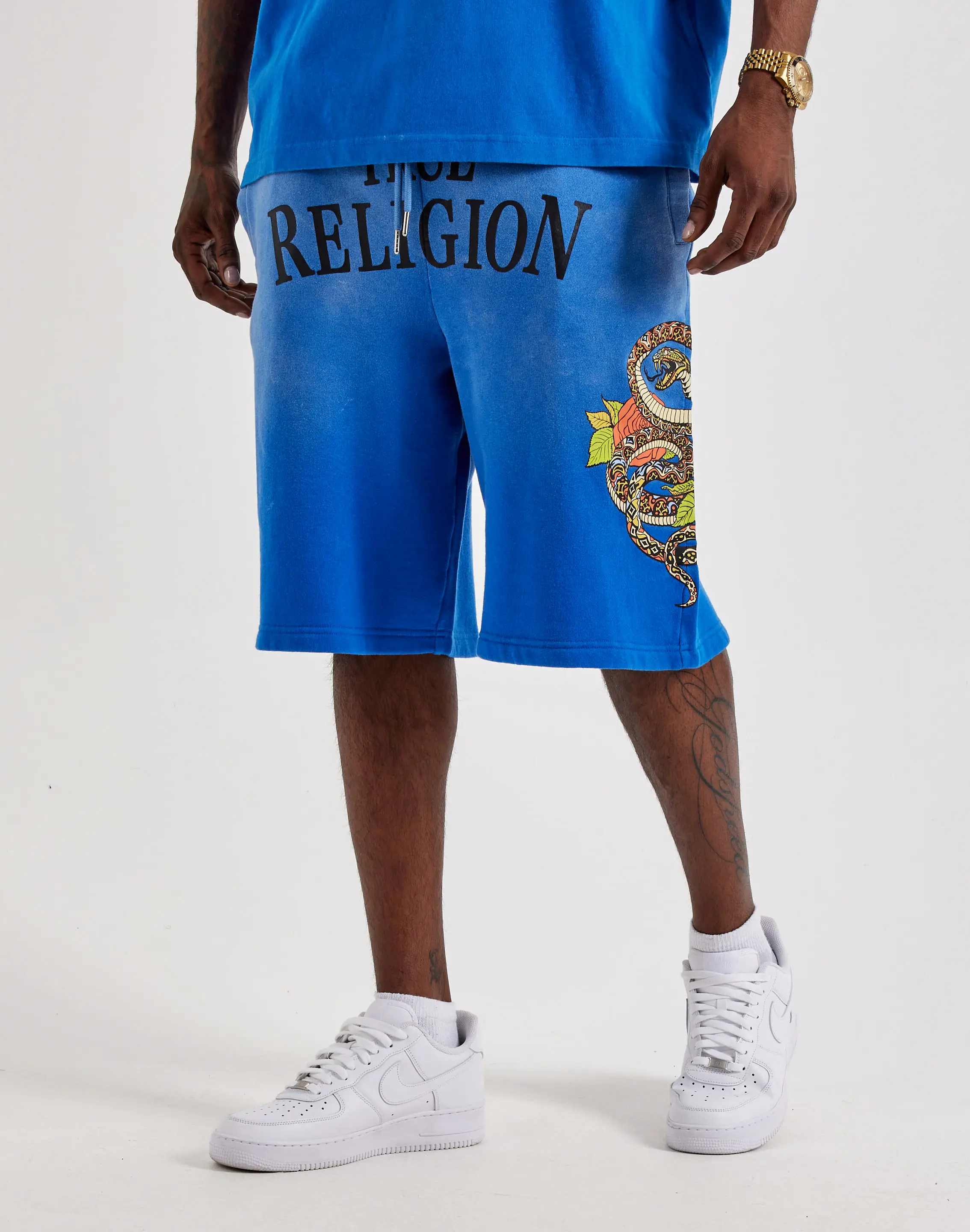 Mens True Religion Mikey Fleece Sweat Shorts