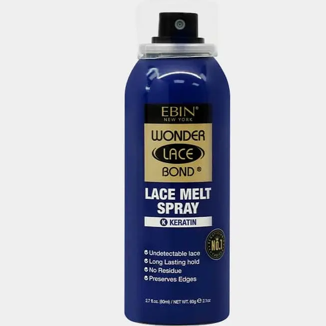 Ebin New York Wonder Bone Melt Keratin Hairspray - 2.7oz/80ml Hair Products, Lace Edge Protector, Frizz-Control Buildable Spray with Natural Strengthening Ammonium Acrylates Copolymer for Haircare & Styling, Moisture, Lace Melt Spray Mousse & Gel, Melting