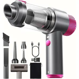 6-in-1 Handheld Cordless  Vacuum Cleaner, 16000PA Portable Mini Vacuum Cleaners with LED Light &  Type-C , Multi-Nozzles for , Outdoor,Pets, Office Use