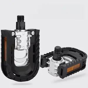 A pair of aluminum alloy pedals for bicycles, mountain bikes and electric vehicles - foldable pedals for bicycles，Aluminum alloy folding pedal, Ebikes, Bicycle Parts, Ebike Accessories
