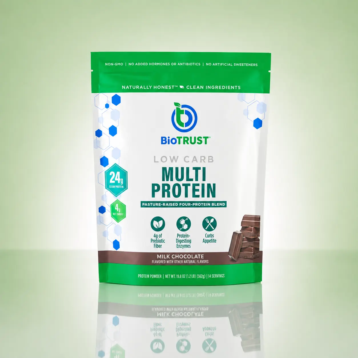 BioTRUST Low Carb Multi Protein Blend – Grass-Fed Whey & Casein Protein Powder, 24g Protein, 4g Net Carbs