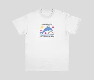 undiagnosed but something ain't right - silly t shirt, joke t shirt, meme t shirt, dolphin meme, dolphin t shirt, funny shirt Menswear Top