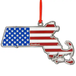Massachusetts America Christmas Ornament