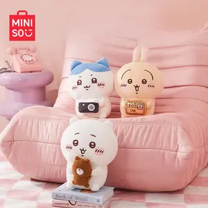 MINISO Genuine Chiikawa Series Prop Plush Dolls, Sitting Figures of Chiikawa Hachiware Usagi, Soft Stuffed Toys with Cute Props, Ideal for Collection & Gift