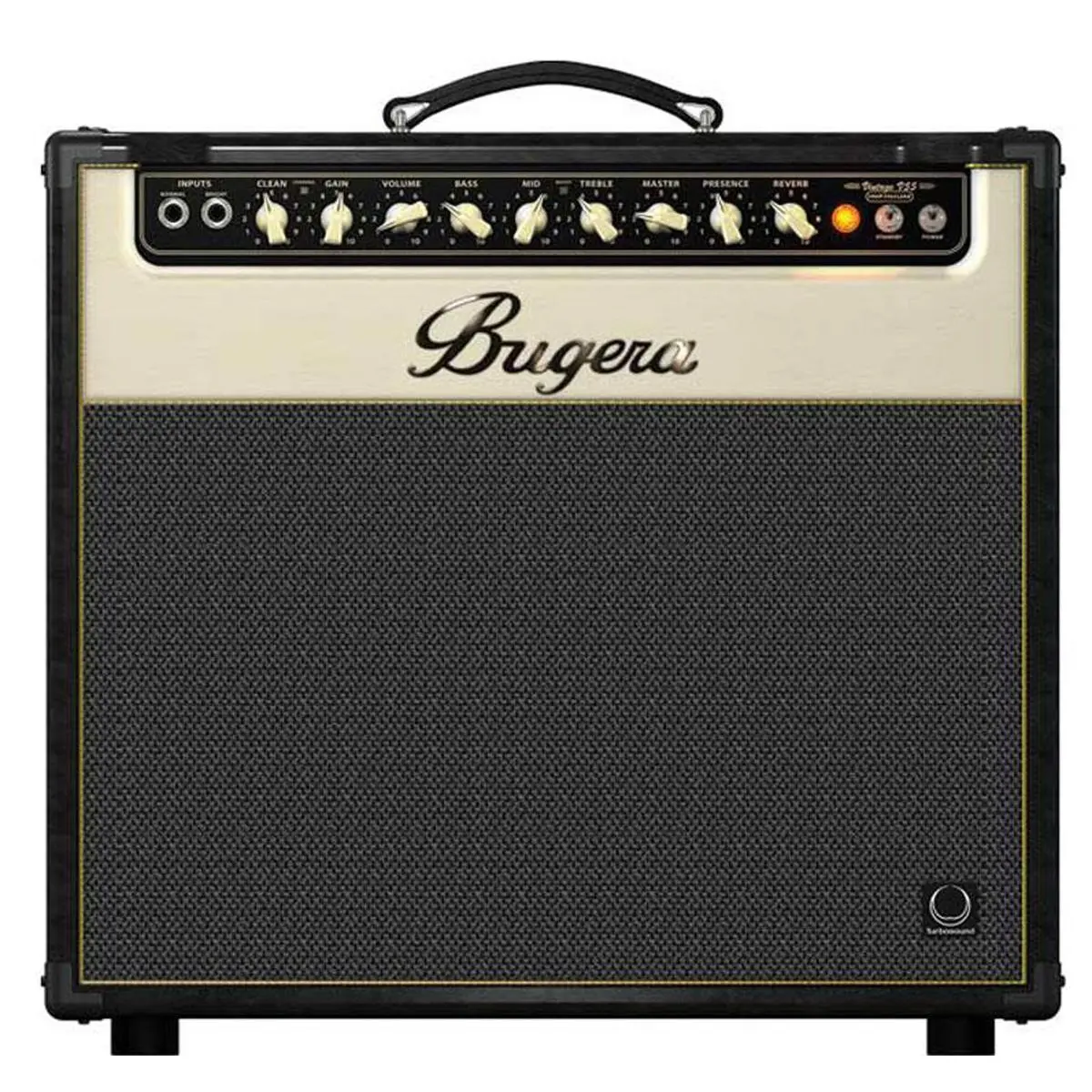 Bugera V55 INFINIUM 55W Vintage Tube Amplifier - 2-Channel Combo with Tube Life Multiplier, 12" Turbosound Speaker, and Reverb