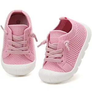 2026 NEW Toddler Baby Girls Boys Shoes Toddler Walking Sneakers Kids Barefoot Slip on Tennis Infant Shoes Lightweight Breathable for First Babies