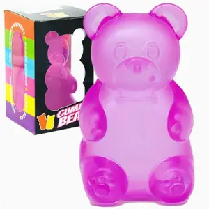 Stress Bear Taba Squishy Balls, Bear Toy Taba Squishy Fidgets Toys for Kids Stress Relief Squeeze Balls for Valentines Day Gifts Birthday Gifts Party Favors-Rosy