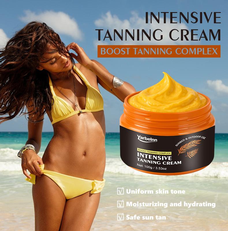 Yarbelnn Self Tanning Cream for Body & Face – Fast Dark Bronzing Lotion, Natural Sunless Tan, Streak-Free, Hydrating Long-Lasting Glow