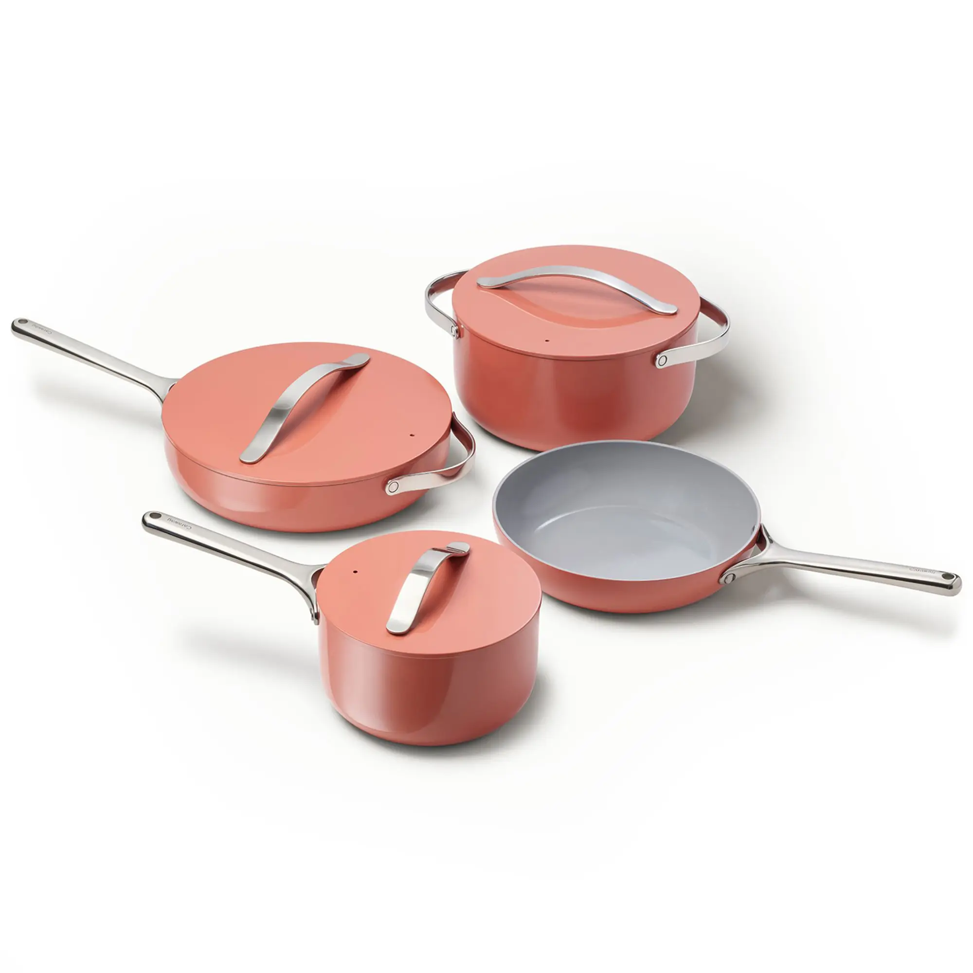 Non-Stick Ceramic Cookware Set | Pots, Pans, Lids and Kitchen Storage, PFAS and PFOA Free, Oven Safe Pan Set and Compatible with All Stovetops