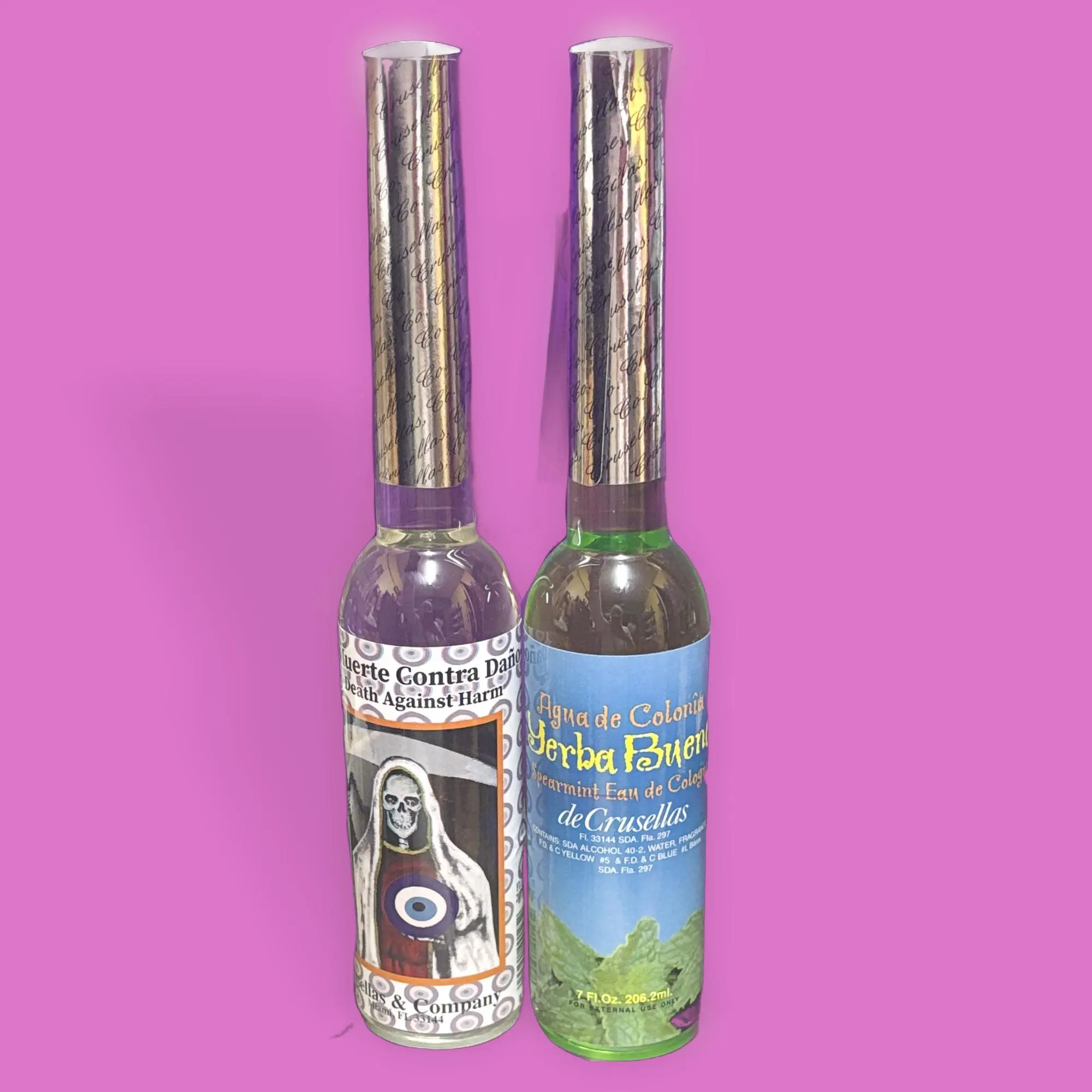 Santa Muerte against harm and Refresh cologne  duo, Single Item, Protection, Spiritual Bath