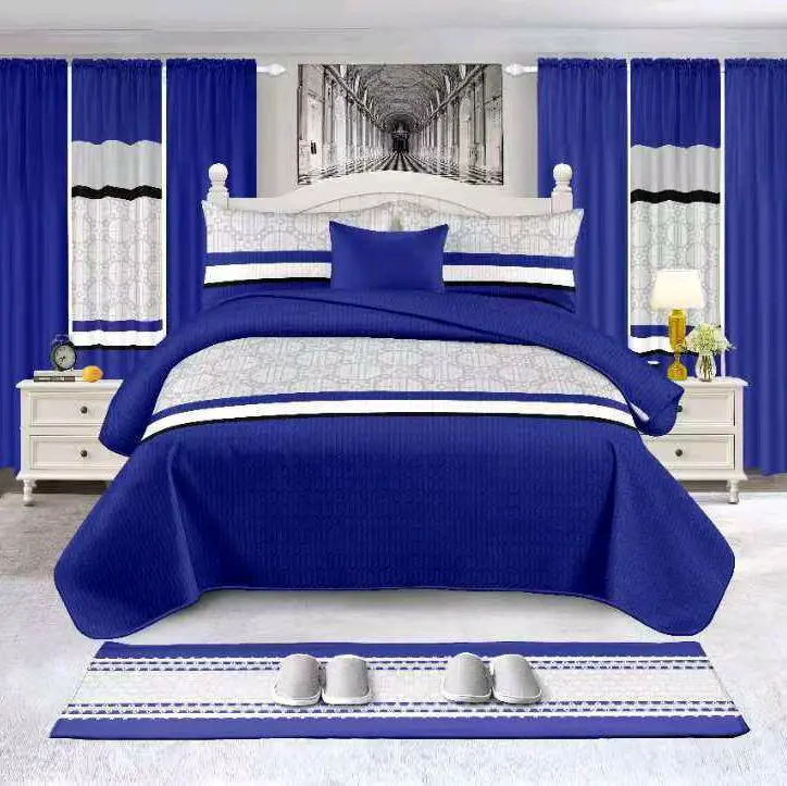 15 pieces- king size Priscilla Floral Bedding Set with Rustic Comforter and Matching Curtains for Cozy Bedroom Decor