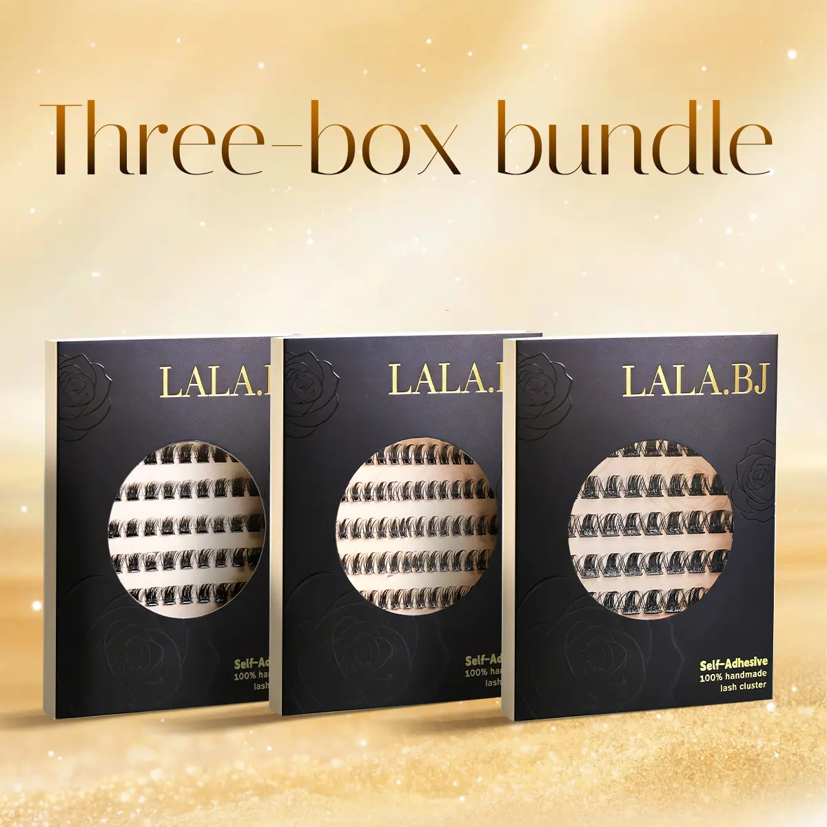 【3 boxes BUNDLE/Save more】【Customized Bundle】LALA DIY Eyelashes Self Adhesive Lash Clusters Pre glued Eyelash Clusters No Glue Needed Lashes Wispy D-curly Cluster Eyelash extensions  Individual Lashes