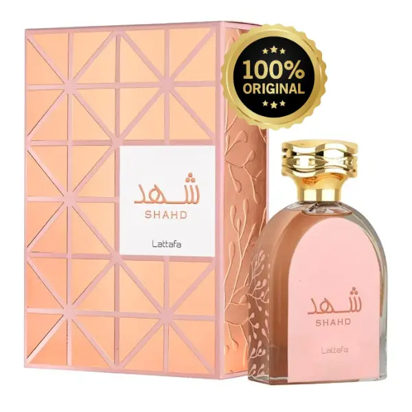 Lattafa Shahd Eau de Parfum, 100ml Unisex Amber Vanilla Fragrance with Jasmine & Musk | Warm Amber Notes Suit Any Season, Ideal from Office Hours to Evening Dates | Men's Fragrances