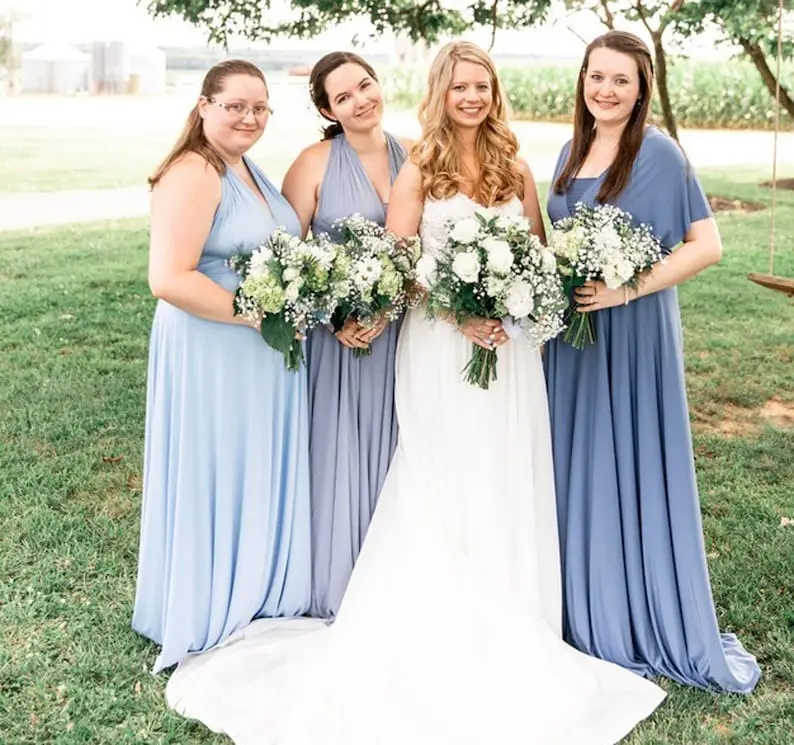 Dusty Blue Bridesmaid Dress infinity dress Periwinkle convertible Infinity Dress Dusty Blue Prom Dresses Maternity Dress