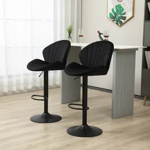 Swivel Bar Stools Set of 2  Counter Height Bar Chairs for Kitchen  Adjustable Barstools with Back and Footrest Island Chair Easy Assemble for Salon,Bar ,Living Room