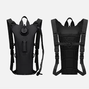 Running Hydration Vest Pack Tactical 3L Water Bladder Backpack Bag for Cycling Marathon Hiking Daypack Men & Women（black）