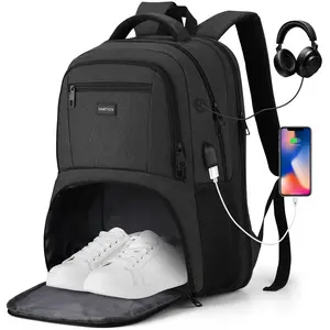 TSA Approved  Laptop Travel Backpack, Airline Carry On Approved Weekender Bag with USB Charging Port, Fits Up  with Shoe Compartment  Durable Business Travel Backpack with Luggage Sleeve, Anti-Theft Back Pocket,  USB Charge Port for Office & Trip
