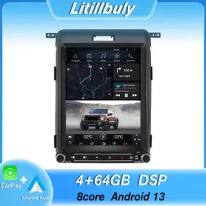 Car Stereo for Ford F150 2013-2014 touch screen has Android Auto Wireless Carplay, Bluetooth WIFI supports GPS Navigation