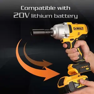 20V MAX XR Brushless Impact Wrench 1/2" Hog Ring Anvil - High Torque Cordless Power Tool for Lug Nuts & Heavy Duty Jobs