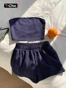 Women's Casual Chic Sleeveless Top and Shorts Set, Summer Matching Set, Summer Fashion, Comfortable and Stylish, Perfect for Warm Weather, Womenswear